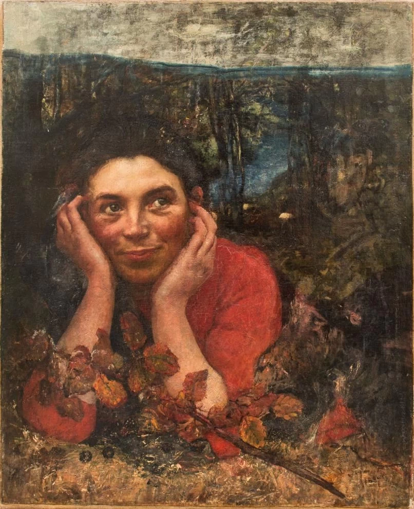 Ritratto di una ragazza nel paesaggio